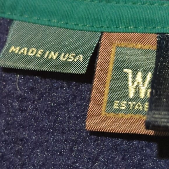 WOOLRICH Jacket Mens XL Vintage Long-sleeve Quarter Snap Pullover Blue Green - Picture 4 of 15